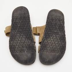 Hermes Olive Green Suede Chypre Sandals Size 39
