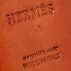 Hermes Black Leather Lace Up Oxfords Size 45
