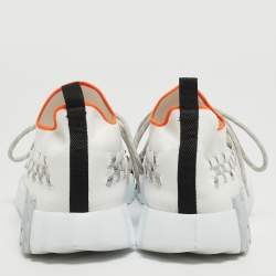 Hermes White Knit Fabric Flex Sneakers Size 42.5