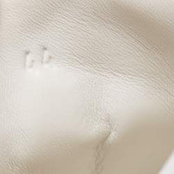 Hermes White Leather Lace Up Low Top Sneakers Size 44
