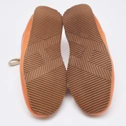 Hermes Orange Leather Quick Sneakers Size 42.5