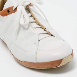 Hermes White Leather Trainers Low Top Sneakers Size 43