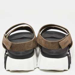 Pre Owned Hermes Beige Suede Electric Sandals Size 45.5