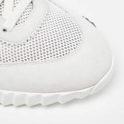 Hermes Multicolore Blanc Mesh and Suede Bouncing Sneakers Size 42