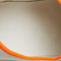 Hermes White Leather and Knit Fabric Depart Sneakers Size 42