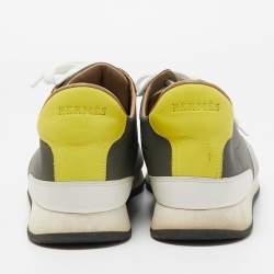 Hermes Tricolor Leather Trail Sneakers Size 43