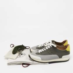 Hermes Tricolor Leather Trail Sneakers Size 43