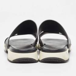 Pre Owned Hermes Black Leather Varadero Sandals Size 43