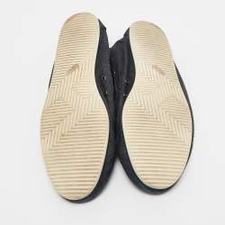 Hermes Blue Denim Bow Accents Loafers Size 44