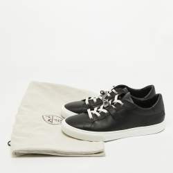 Hermes Black Leather Day Sneakers Size 44