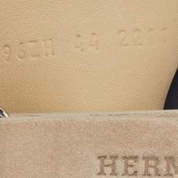 Hermes Brown Suede Genius Slingback Sandals Size 44