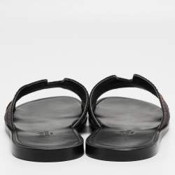 Hermes Navy Blue Denim Izmir Slides Size 41
