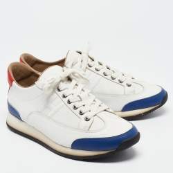 Pre Owned Hermes Tricolor Leather Quicker Sneakers Size 41