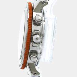 Hermes Orange Stainless Steel Clipper CL2.916 Quartz Men's Wristwatch 40 mm