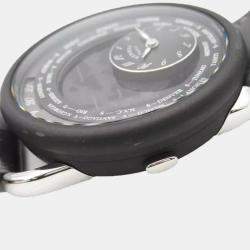 Hermes Black Titanium Le Temps Voyageur Automatic Men's Wristwatch 41 mm
