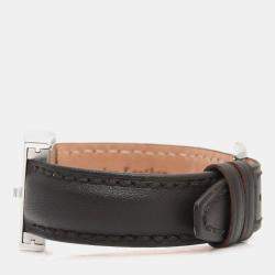 Pre Owned Hermes Belt BE1.210 Quartz White Stainless Steel Men's Wristwatch 26 mm