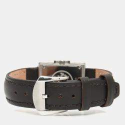 Pre Owned Hermes Belt BE1.210 Quartz White Stainless Steel Men's Wristwatch 26 mm