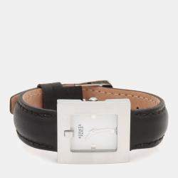 Pre Owned Hermes Belt BE1.210 Quartz White Stainless Steel Men's Wristwatch 26 mm