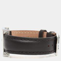 Pre Owned Hermes Belt BE1.210 Quartz White Stainless Steel Men's Wristwatch 26 mm