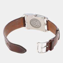 Pre Owned Hermes Cape Cod CC1.810 Quartz Stainless Steel Men's Wristwatch 33 mm
