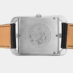 Pre Owned Hermes Cape Cod CC1.810 Quartz Black  Stainless Steel Men's Wristwatch 34 mm