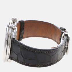 Pre Owned Hermes Arceau Chrono AR4.910 Automatic Black Stainless Steel Men's Wristwatch 43mm