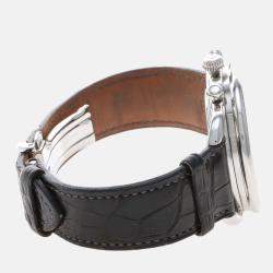 Pre Owned Hermes Arceau Chrono AR4.910 Automatic Black Stainless Steel Men's Wristwatch 43mm