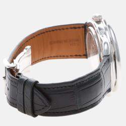 Pre Owned Hermes Arceau Grande Lune AR8.810 Automatic White Stainless Steel Men's Wristwatch 43mm