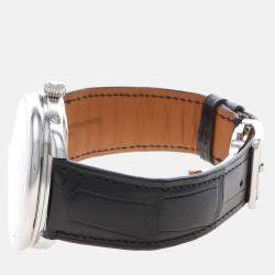 Pre Owned Hermes Arceau Grande Lune AR8.810 Automatic White Stainless Steel Men's Wristwatch 43mm