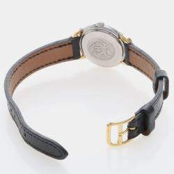 Pre Owned ساعة يد نسائية هيرمس كليبر بولمان PU2.240 ستانلس ستيل مطلية بالذهب كوارتز 25 مم