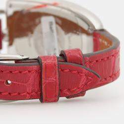 Pre Owned Hermes Gallop d'Hermes GA1.230 Quartz Stainless Steel Diamond Women's Wristwatch 26mm