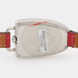 Pre Owned Hermes Gallop d'Hermes GA1.230 Quartz Stainless Steel Diamond Women's Wristwatch 26mm