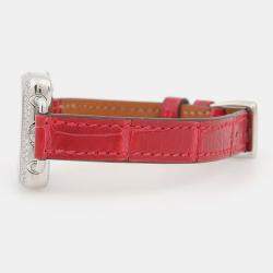 Pre Owned Hermes Gallop d'Hermes GA1.230 Quartz Stainless Steel Diamond Women's Wristwatch 26mm