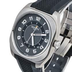 Hermes Grey Titanium Rubber H08 SP1.471 Men's Wristwatch 39 mm