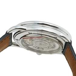 Hermes Skeleton Stainless Steel Alligator Arceau Squelette AR6.710a Men's Wristwatch 41 mm