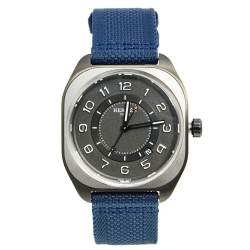 Hermes Black Titanium Fabric H08 W049432WW00 Men's Wristwatch 39 mm