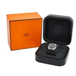 Hermès Black Titanium Fabric H08 W049432WW00 Men's Wristwatch 39 mm