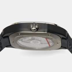 Pre Owned Hermes Black Bicolor Titanium Rubber H08 049428WW00 Men's Wristwatch 39 mm