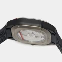 Pre Owned Hermes Black Bicolor Titanium Rubber H08 049428WW00 Men's Wristwatch 39 mm