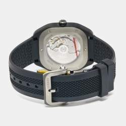 Pre Owned Hermes Black Bicolor Titanium Rubber H08 049428WW00 Men's Wristwatch 39 mm