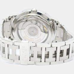 Hermes White Stainless Steel Clipper CL5.710 Quartz Men's Wristwatch 36 mm
