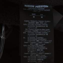 Heron Preston Black Nasa Facts Print Cotton Slim Sweatpants M