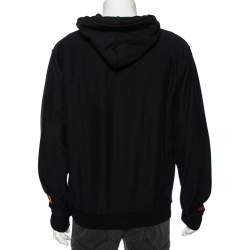 Heron Preston Black Knit Handle Zip Hoodie S