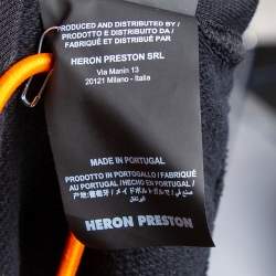 Heron Preston Black Knit Handle Zip Hoodie S