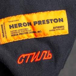 Heron Preston Black Knit Handle Zip Hoodie S