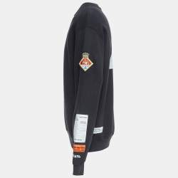 Heron Preston Black Graphic Print Cotton Sweatshirt S