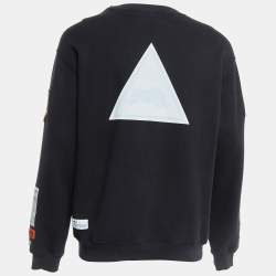 Heron Preston Black Graphic Print Cotton Sweatshirt S
