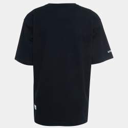 Heron Preston Black Graphic Print Cotton T-Shirt M