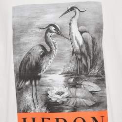 Heron Preston Off-White Heron Graphic Print Crew Neck T-Shirt XL