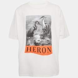 Heron Preston Off-White Heron Graphic Print Crew Neck T-Shirt XL